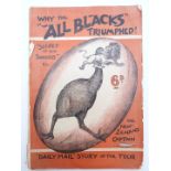 'Why The All Blacks Triumphed' Daily Mail Story of the Tour 1905, New Zealand Rugby souvenir book