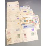 A box of mainly India first day covers, mostly 1950s and early 1960s examples