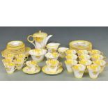 Shelley twelve place setting tea service and six place setting coffee set decorated in the Yellow