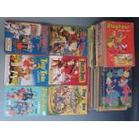 Thirty-six various children's annuals including Bruin Boys, Tiger Tim, Tiny Tots, Playhour,