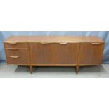 Retro / mid-century modern A H McIntosh & Co teak sideboard with three drawers and three fitted