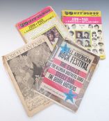 A small collection of music books to include Beatles, Crosby Stills Nash and Young, Forest Fantasies