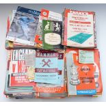 Large collection of football programmes dating from the early 1950s-1990s including Bristol City,