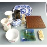 Ceramics and glass including Waterford Crystal clock, Mason's tureen, Royal Worcester, large