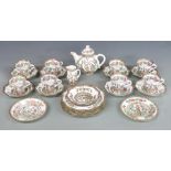 Coalport Indian Tree teaware, approximately 27 pieces