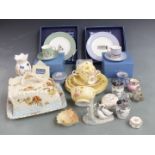 A collection of boxed Wedgwood ceramics including Grand Tour Collection, Aynsley teaware,
