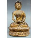 A gilded metal figure of the young Buddha, H16cm