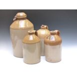 Four stoneware flagons including Thomas Pullen, Royal Oak, Chipping Sodbury, Shorts Southampton,