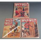 Fourteen Wild West Weekly comic books/ magazines all dating to 1938-39.