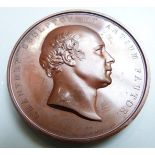 Victorian bronze laudatory / commemorative medal for Francis Chantrey, sculptor (1781-1841),