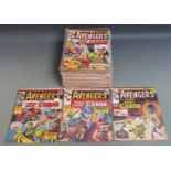 Seventy-two Marvel comic books comprising 60 The Avengers issues 2 to 135 and The Mighty Thor