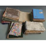 A box of albums, stockbook and all-world stamps
