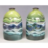 A pair of Poole Pottery Maya vases, H22.5cm