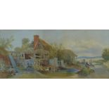 Miss E Armstrong (British 19thC) pair of watercolours 'Cottages near Burley' (New Forest) and '