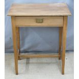 Oak hall table with single drawer, W60 x D40 x H72cm COLLECTING