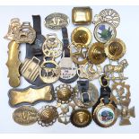A collection of 19thC horse brasses, roundels and a Bakelite RSPCA 1947 badge