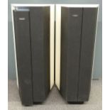 A pair of retro / mid century modern Goodmans 'Dimension 8' stereo speakers, with velcro fastening