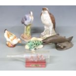 Royal Doulton English setter in box, Beswick Osprey decanter etc