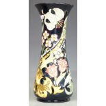 Moorcroft William Morris design pedestal vase decorated in the Golden Lily pattern on unusual