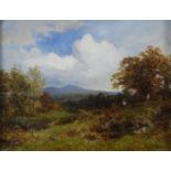 David Bates (British 1840-1921) oil on canvas the Malvern Hills from Alfrick, signed and dated