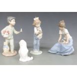 Seven Nao child figures, tallest 24cm