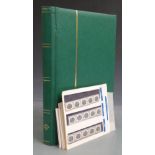A stockbook of UK commemorative cylinder blocks, sheet corners etc, 1963-72, mint UK definitives,