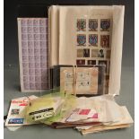 A quantity of GB Machin sheets and part sheets, GB sponsored booklets, miniature sheets and loose GB
