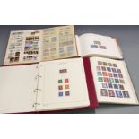 Three albums of GB stamps Edward VIII - QEII, mint and used, together with a stockbook of mint