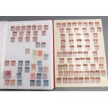 Stockbook Victoria to early QEII and a stockbook of 1d red plate numbers