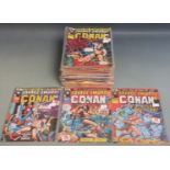 Sixty-one Marvel Spiderman and Savage Sword of Conan comic books/ magazines including early