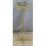 Adjustable wrought iron jardinière stand suitable for flower arranging