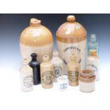 Carpenter and Co, Cainscross, Stroud stoneware flagon, William Legge, Berkeley flagon, various