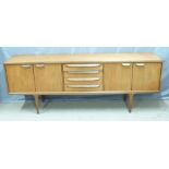 Young / Young Ltd retro / mid century modern teak sideboard designed by John Herbert, W213 x D46 x