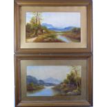 Pair of Victorian oils of river / loch scenes
