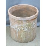 Large circular terracotta jardinière / garden planter, D48 x H48cm