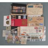 A tin of covers, stockcards, booklets and packets of mainly GB and Commonwealth including