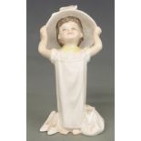 Four Lladro figures and a Royal Doulton figure, tallest 33cm