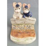 Kitty Mac Bride studio pottery figure 'West Beach', H8cm