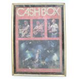 Cashbox framed Genesis print on canvas, 35 x 25cm, Ex Peter Gabriel