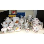 A collection of Royal Worcester Evesham pattern oven and tableware including boxed cutlery,