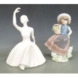 Four figurines including Royal Worcester