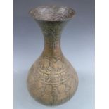 A large Eastern brass vase, H50cm
