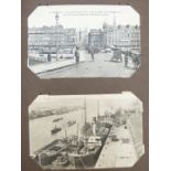 Album of French postcards to include Rouen, Malaunay, Amiens, Dieppe, Paris including 1910 floods