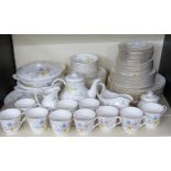 Royal Doulton dinner and tea ware in Elegy pattern, mostly ten place setting, approximately 70