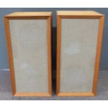 A pair of vintage / retro stereo speakers, H59cm