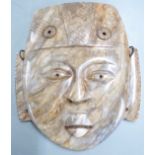 Eastern carved stone mask, H27cm