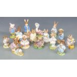 Fifteen Beswick Beatrix Potter figures including Peter, Tom Kitten, Fierce Bad Rabbit, Chippy Hackee