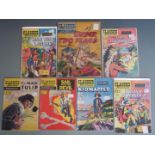 Six Classics Illustrated comic books comprising The Black Tulip UK 73, Sail With The Devil UK 143,