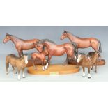 Five Beswick horses including Spirit of Affection