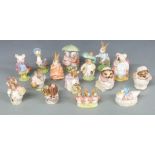 Fifteen Beswick Beatrix Potter figures including Peter, Jemima, Appley Dapply etc